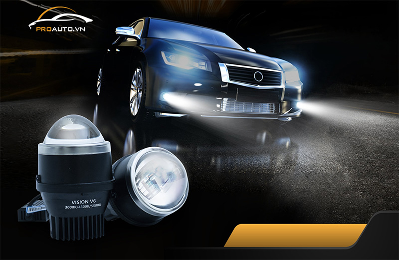 Độ đèn xe ô tô VISION với 3 màu nhiệt khác nhau